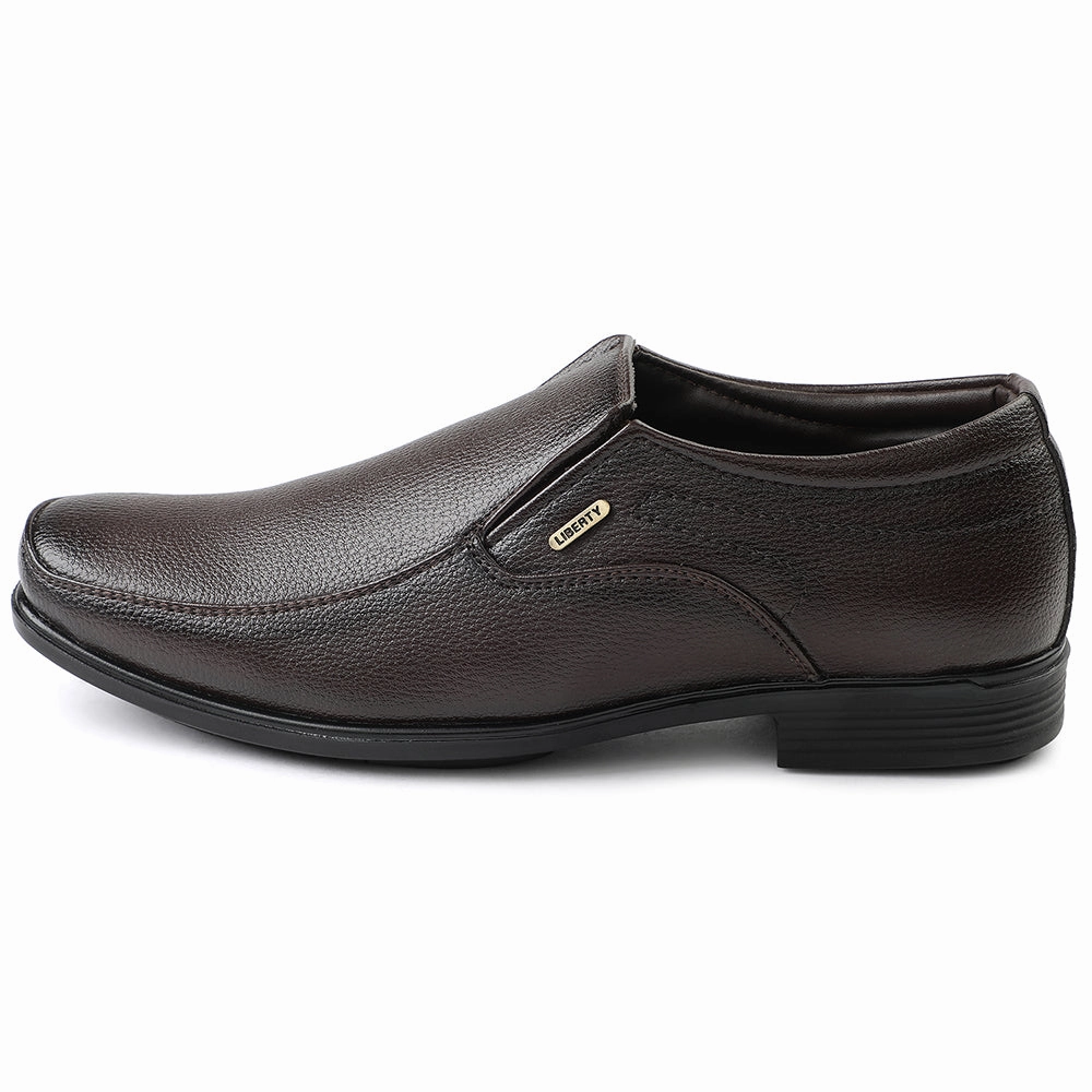 Fortune Brown Formal Non Lacing Moccasin For Men H202-02 By Liberty Climbing Shoe Last Types