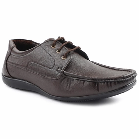 Fortune Brown Lacing Formal Derby Shoes For Men HML-6E By Liberty Grey Shoes