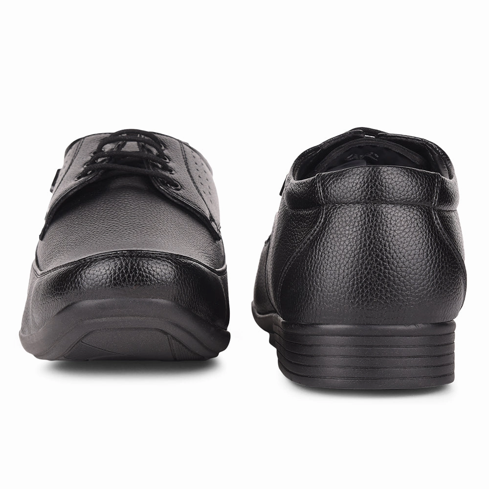 Chunky Sole Derby Shoes Fortune By Liberty HIL-10 Formal Derby Shoes For Men - Black