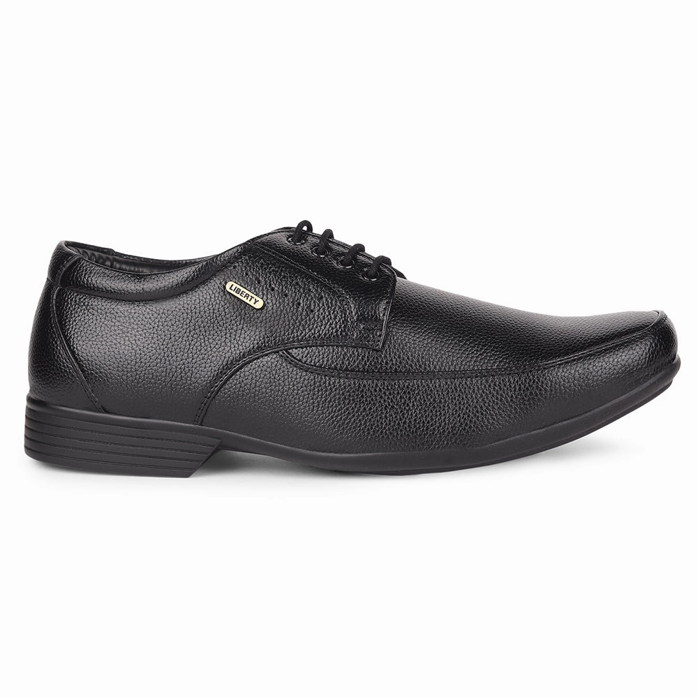 Fortune By Liberty HIL-10 Formal Derby Shoes For Men - Black Derby Golf Shoes