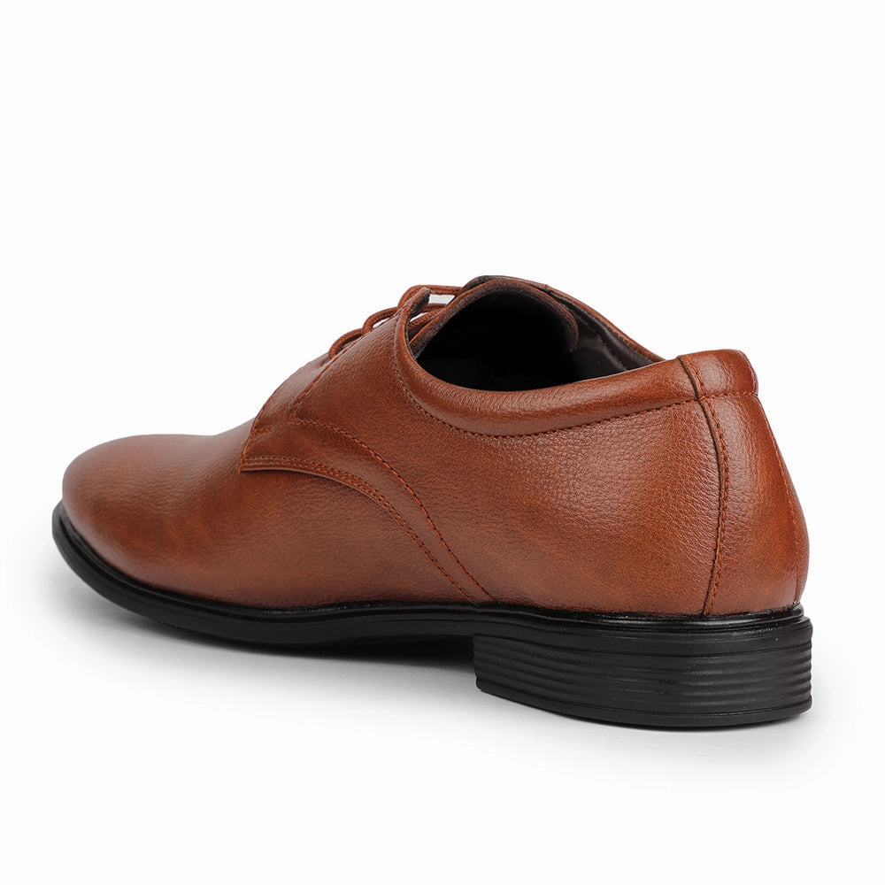 Fortune Tan Formal Lacing Derby Shoes For Men HOL-130E By Liberty Leather Shoes
