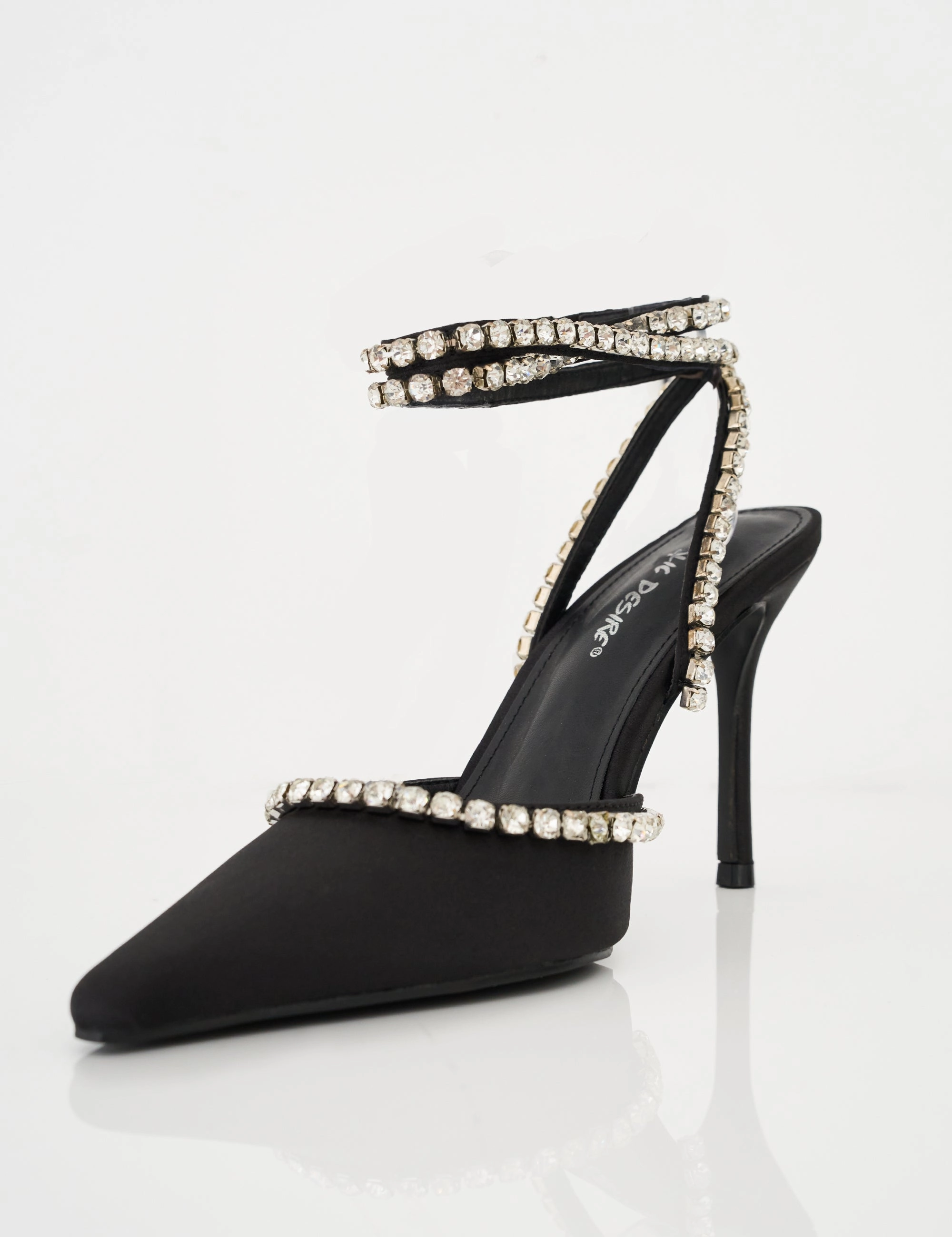 Jimmy Choo High Heels Frankiee Black Diamante Court High Heels