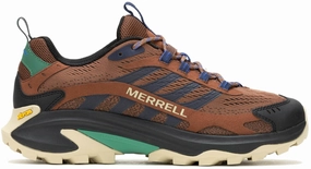 Water Resistant Hiking Shoes Merrell Moab Speed 2 Mens Walking Shoes - Brown