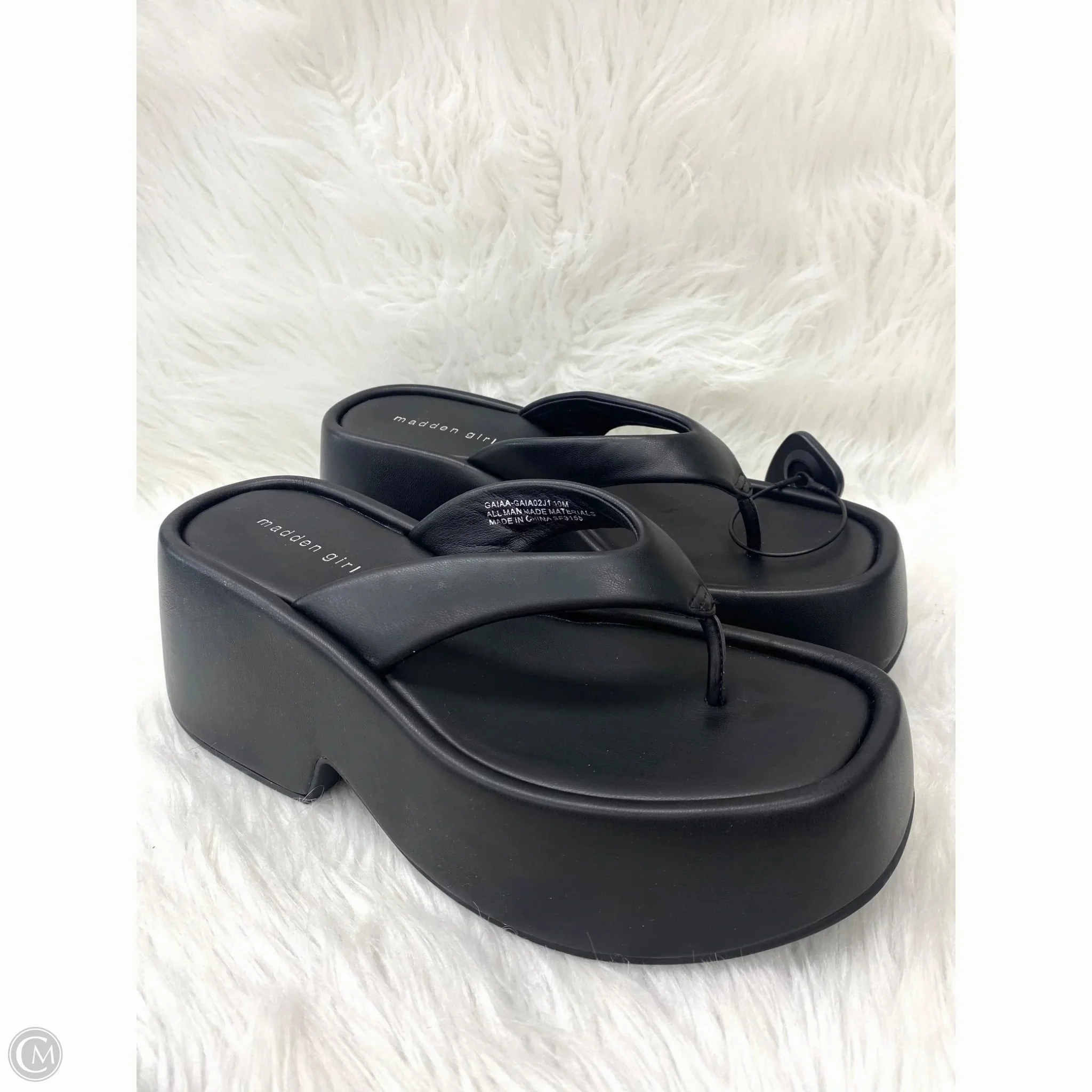 Sandals Heels Platform By Madden Girl In Black, Size: 10 St. Lucia Sandals Grande Resort Reviews