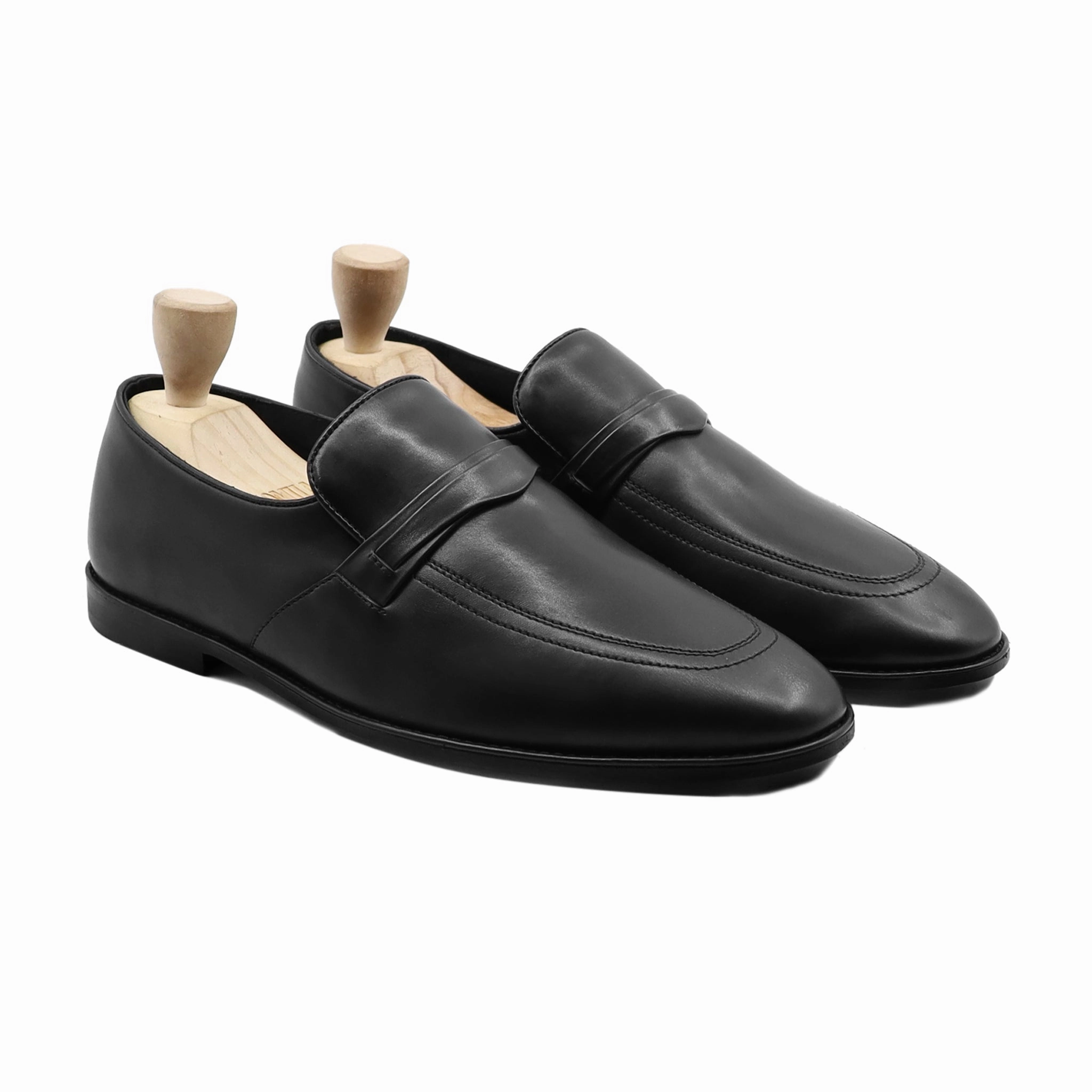 Fresno - Men's Black Calf Leather Loafer Loafers Station Albany