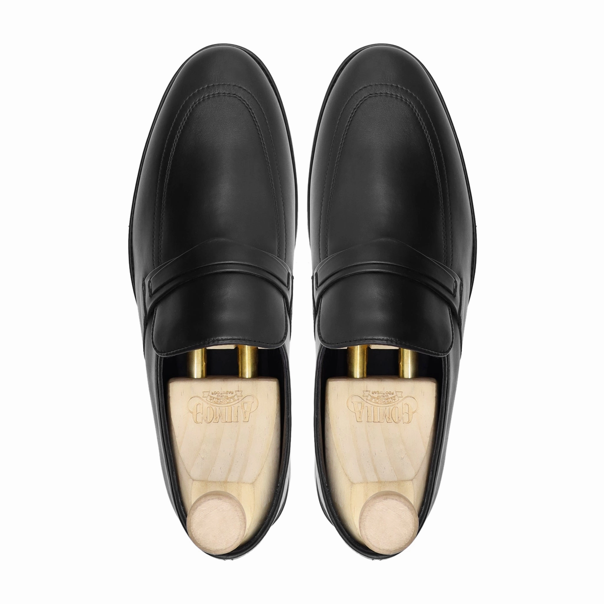 Loafers Wide Toe Box Fresno - Men's Black Calf Leather Loafer