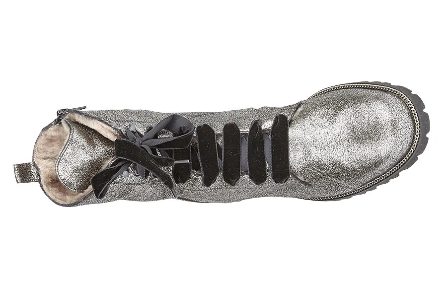 Gab Temperature Leather Lace Up Brogue Boots