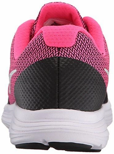 Girls Revolution 3 Running Shoe Gs Blackmetc Silverhyper Pinkwhite 6 M US Big Kid Cushioning Shoes For Running