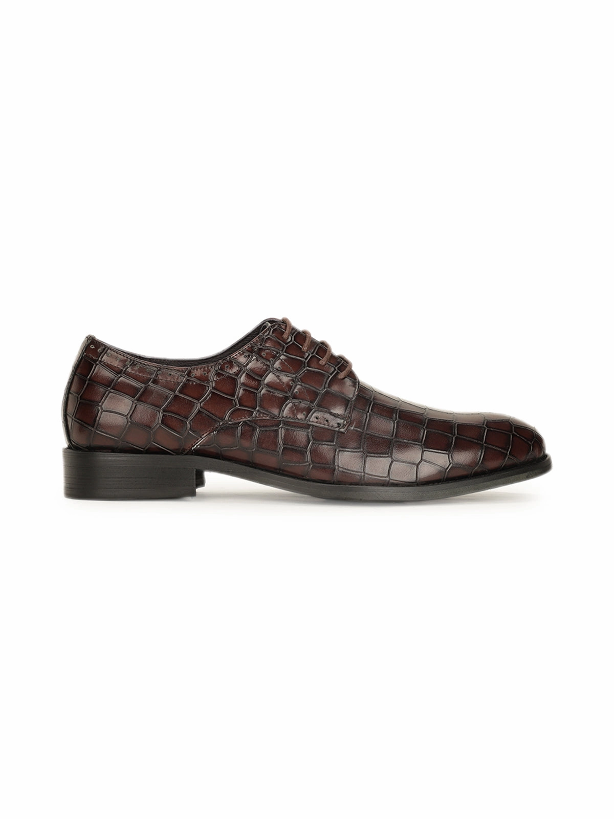 Lace Up Shoe Store Godfrey Croco Lace Up Derby Shoes