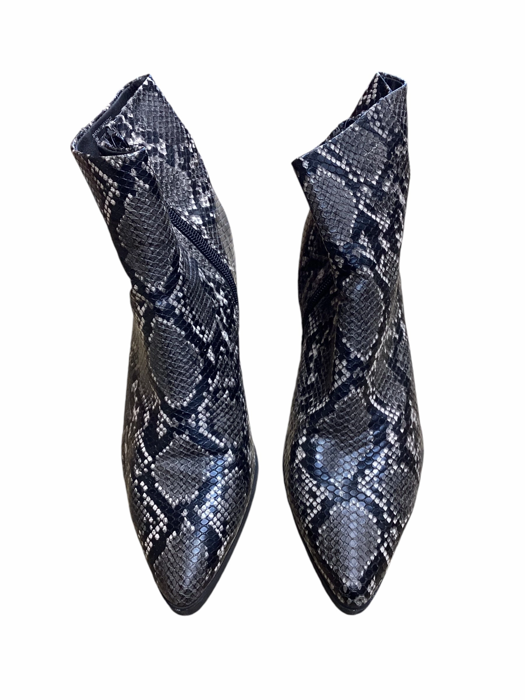 Boots Ankle Heels By Madden Girl In Snakeskin Print, Size: 9 Boots Casual