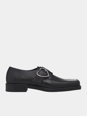 Clark Shoes Loafers Square Toe Buckle Loafers (1055LP07001M-BLACK)