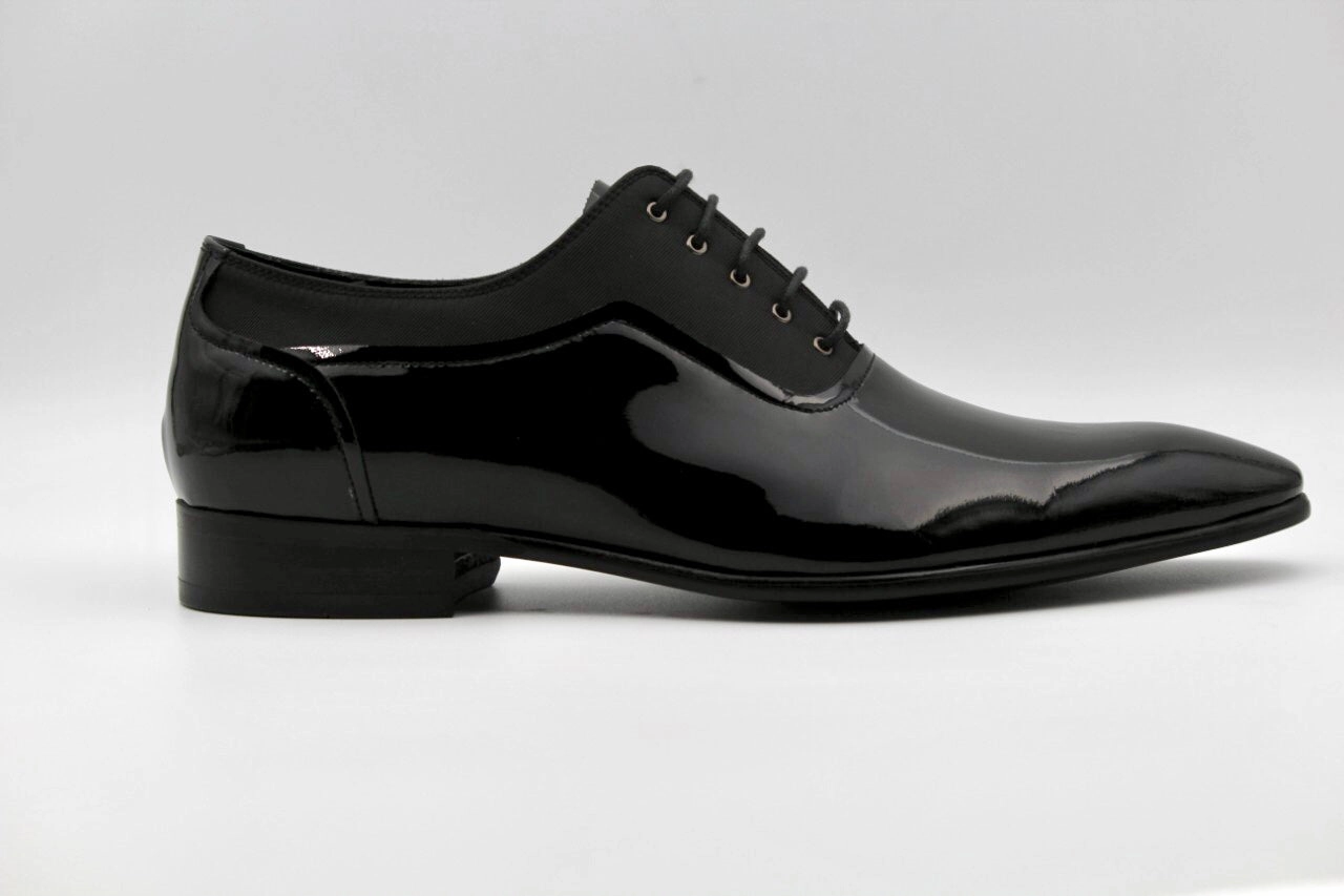 Fila Lace Up Shoes Harlow Black Leather Patent Derby