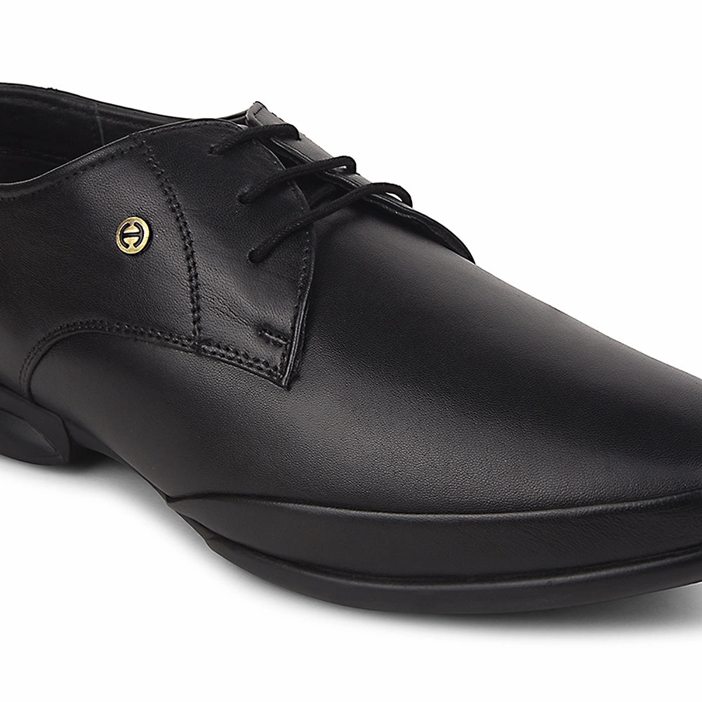 Healers Black Formal Lacing Derby Shoes For Men J757-02 By Liberty Leather Lace Up Cycling Shoes