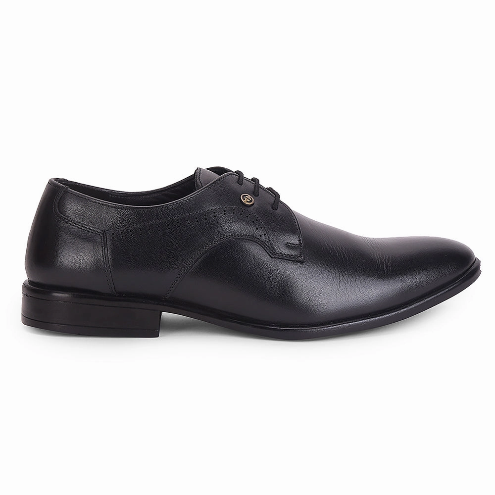 Healers Black Formal Lacing Derby Shoes For Men SCL-12 By Liberty Shoe Lace Up Patterns