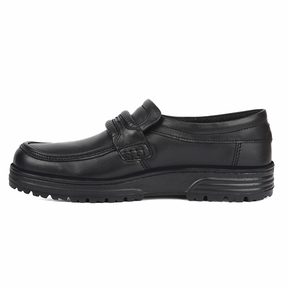 Healers Black Formal Non Lacing Derby Shoes For Men 719054AN By Liberty Hiking Shoes For Rain