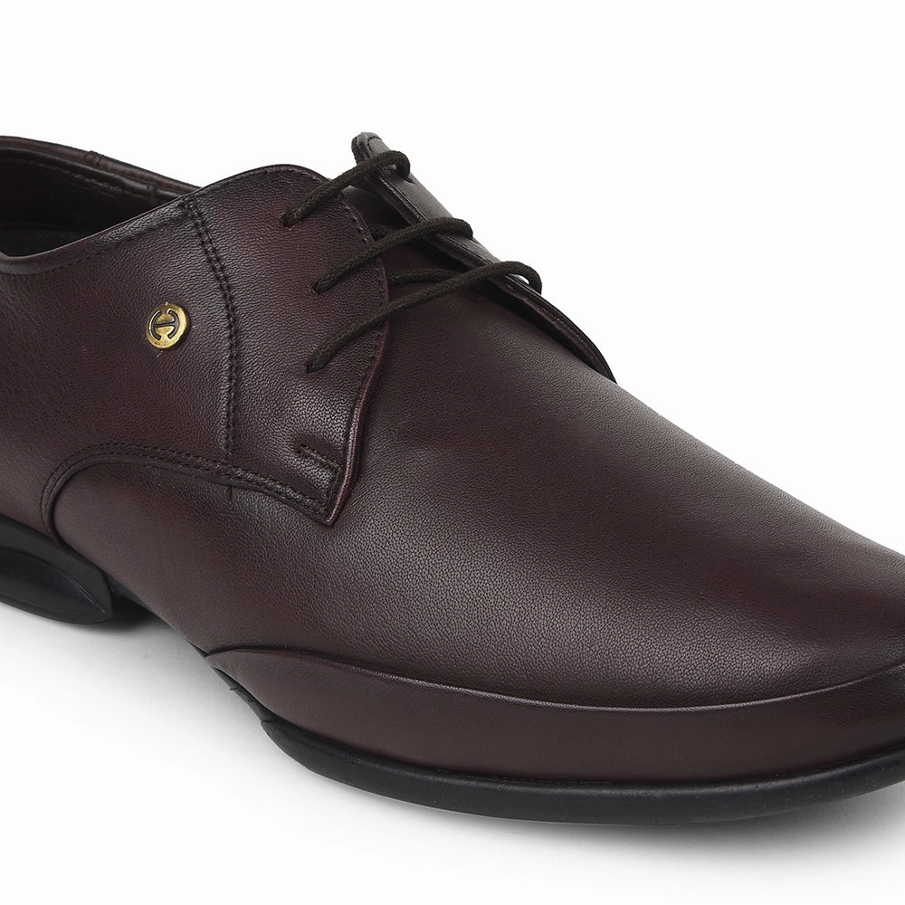 Suede Lace Up Shoe Boots Healers Brown Formal Lacing Derby Shoes For Mens J757-02 By Liberty