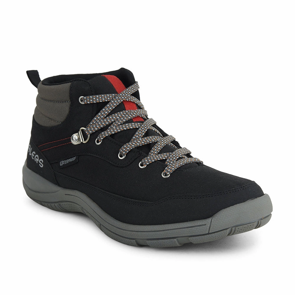 Crampons For Hiking Shoes Healers Sports Black Trekking Lacing Shoes For Men RACE-2 By Liberty