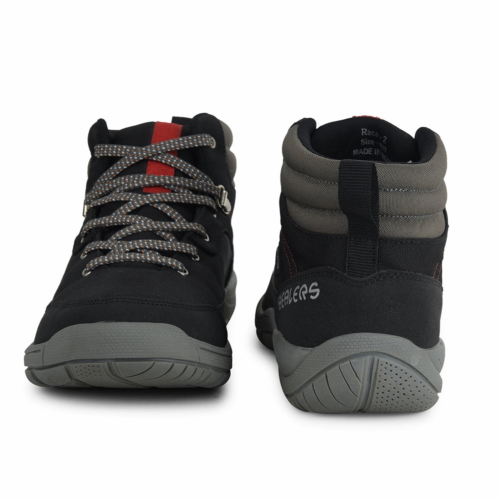 Healers Sports Black Trekking Lacing Shoes For Men RACE-2 By Liberty Best Hiking Shoes For And Plantar Fasciitis