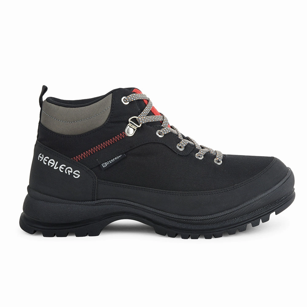 Healers Sports Trekking Black Lacing Shoes For Men RACE-1 By Liberty Climbing Shoe Sizing