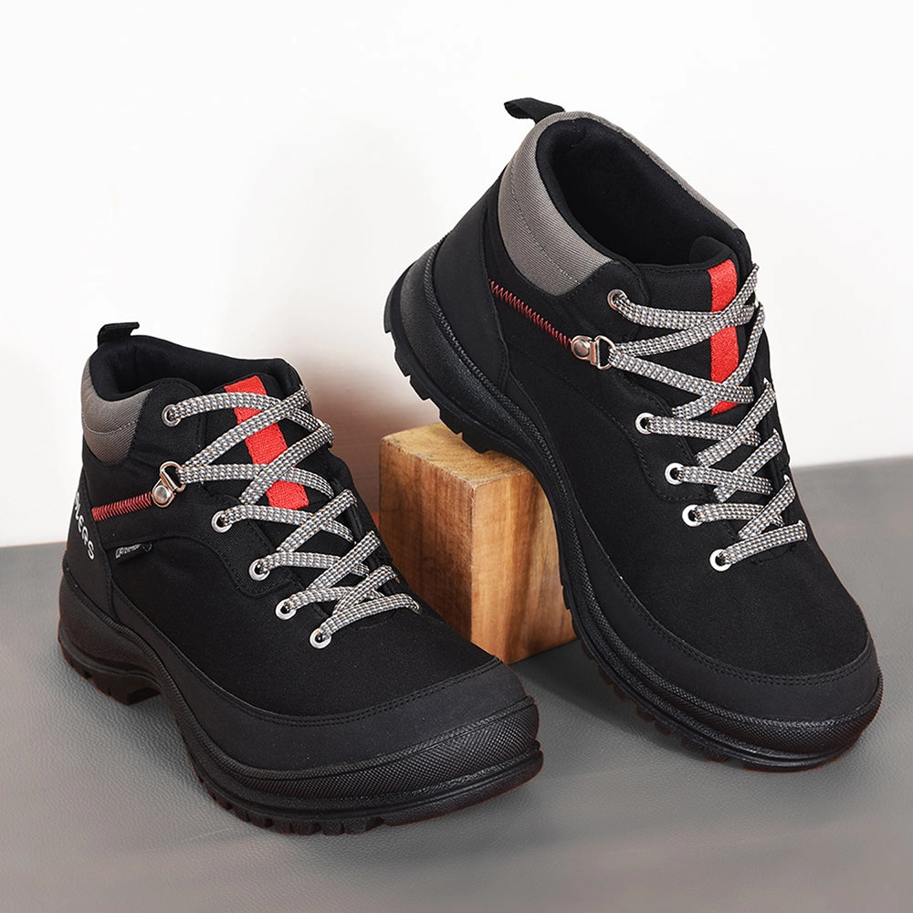 Best Hiking Shoes Vs. Trail Runners Healers Sports Trekking Black Lacing Shoes For Men RACE-1 By Liberty