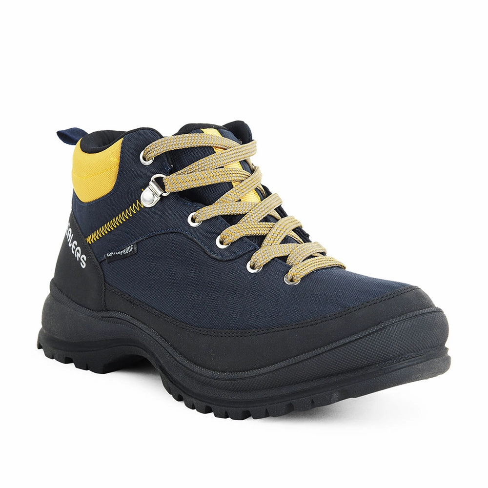 Stix Climbing Healers Sports Trekking Navy Blue Lacing Shoes For Men RACE-1 By Liberty