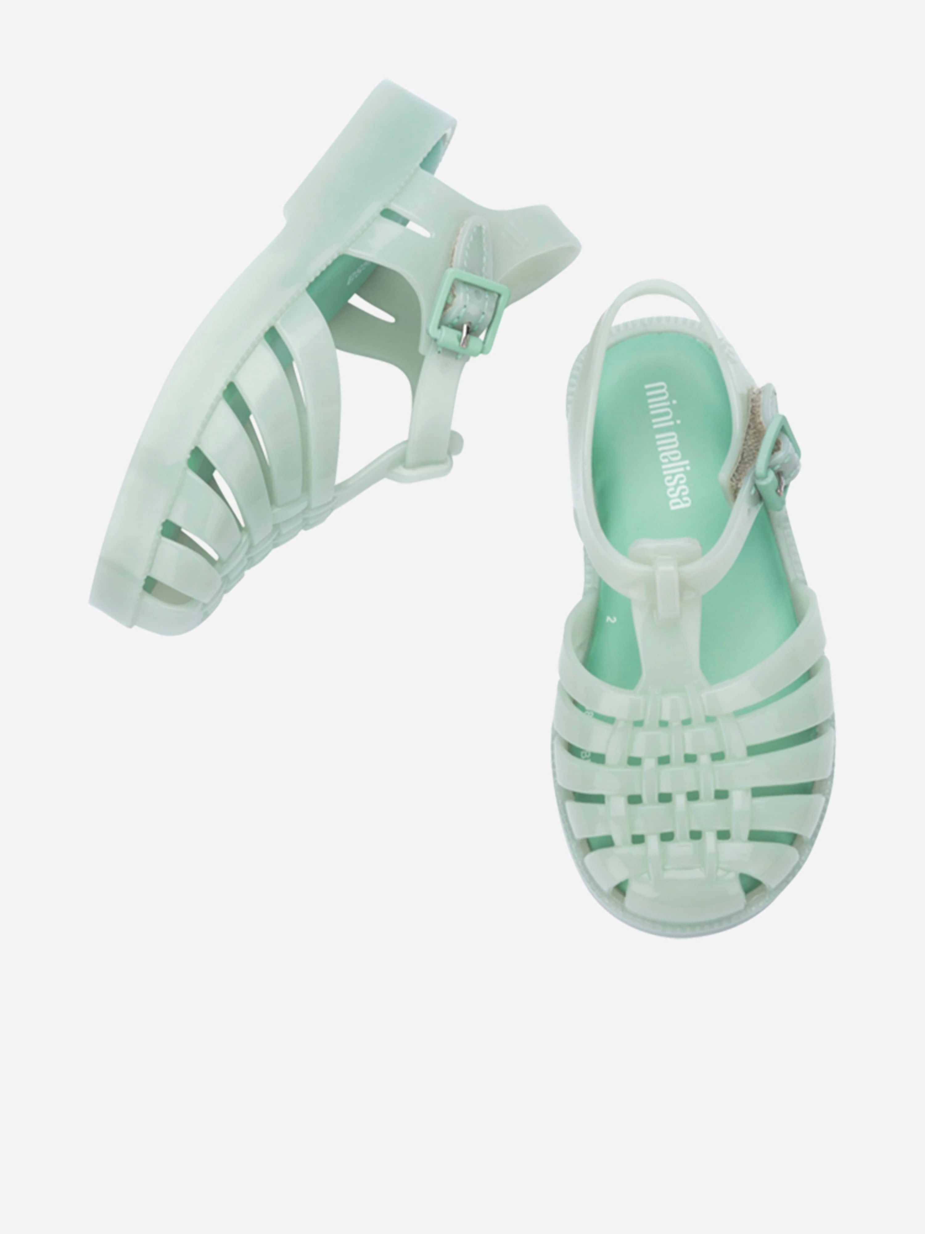 Mini Melissa Girls Possession Sandals in Green Sandals Grande St Lucian St Lucia