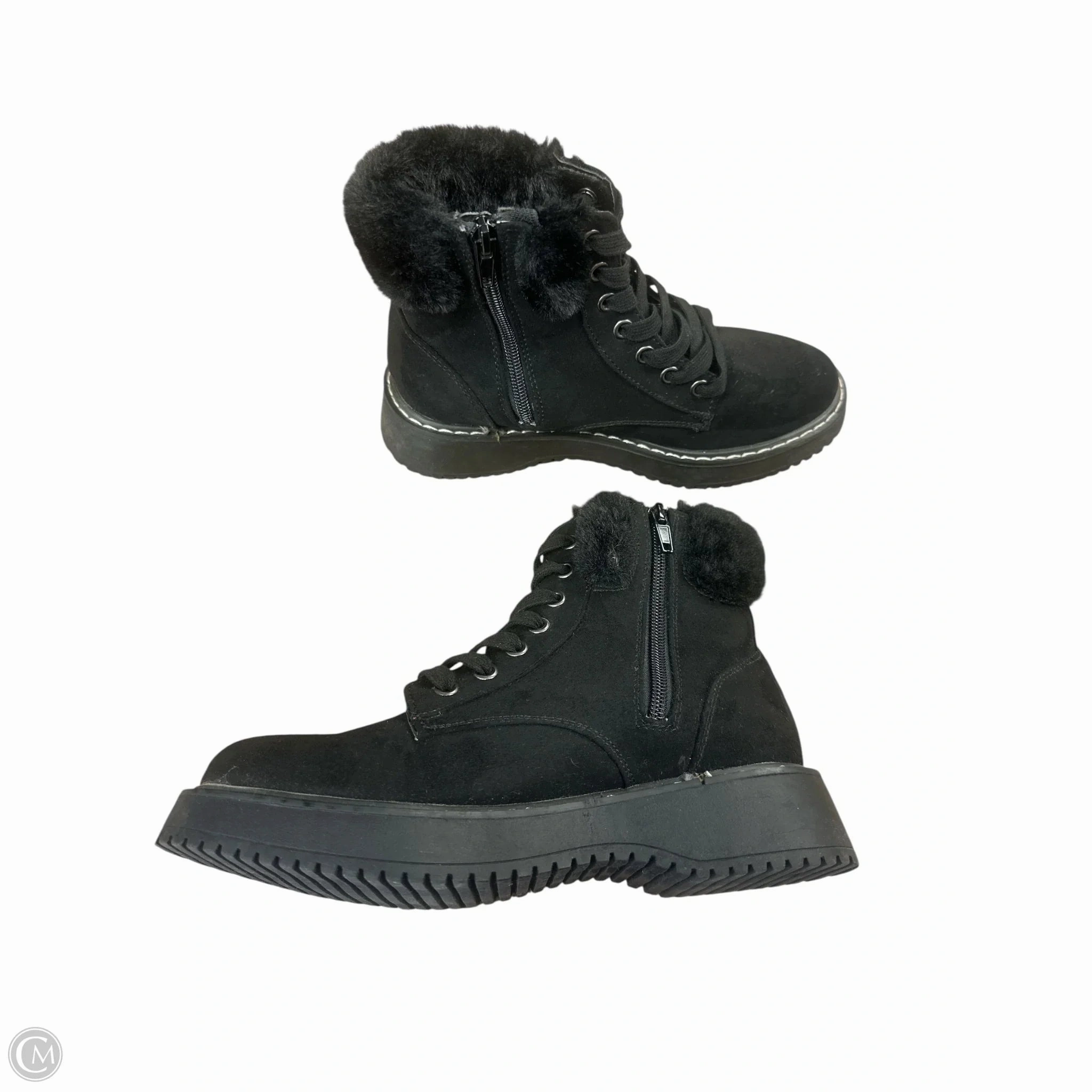 Black Pointy Boots Boots Ankle Flats By Madden Girl In Black, Size: 6