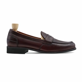 Floral Loafers Henderson - Men's Oxblood Patina Calf Leather Loafer