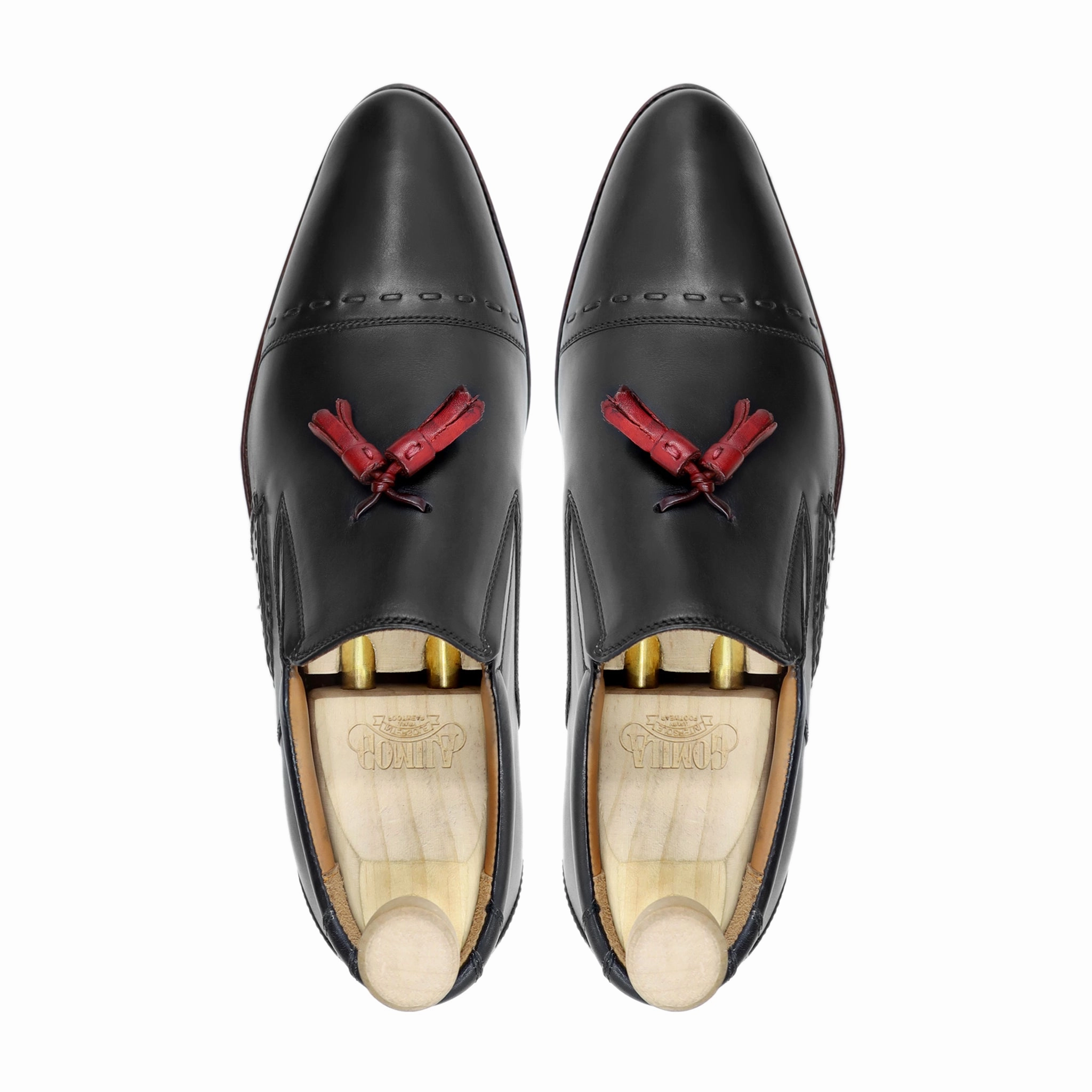 Hirakata - Men's Black Calf Leather Loafer Loafers Black