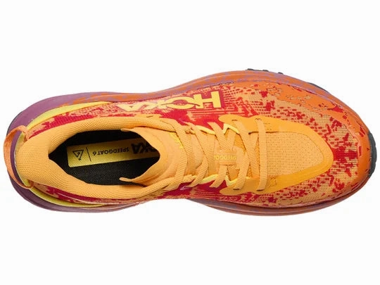 Hoka | Speedgoat 6 | Men's | Sherbet/Beet Root 3 4 Trail Running Shoes