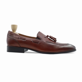 Italian Loafers Horizon - Men's Oxblood Calf Leather Loafer