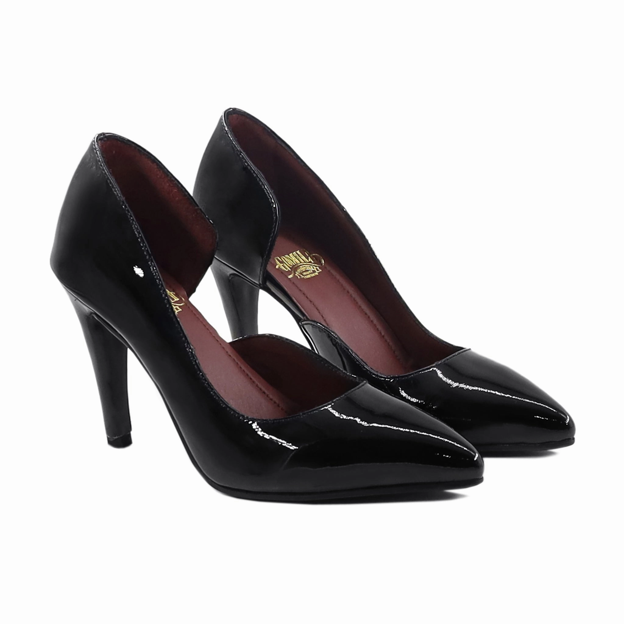 High Heels While Pregnant Hosea - Ladies Black Patent Leather Heels