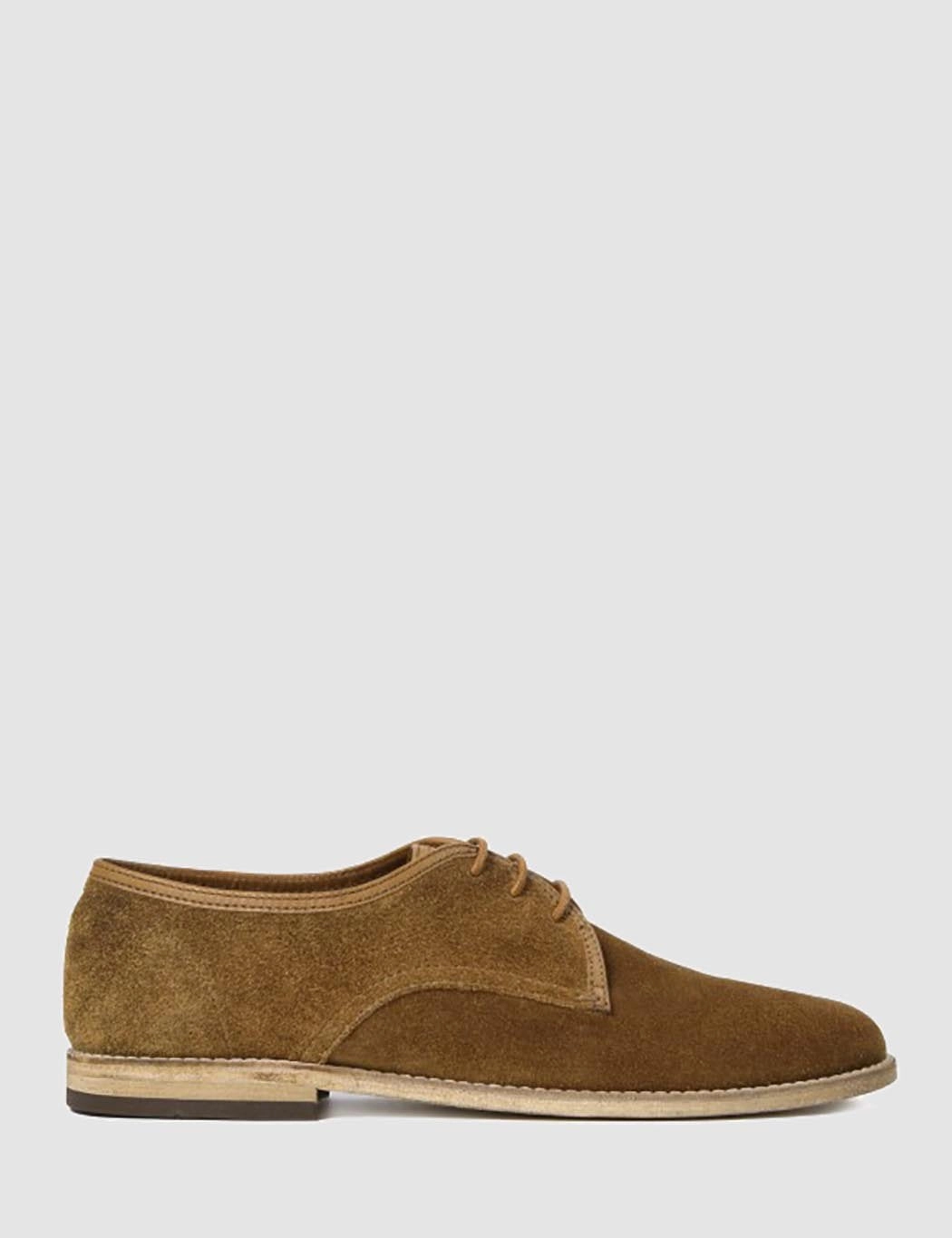 Cut Out Lace Up Shoes Hudson Hayane Suede Derby Shoes (Suede) - Tan
