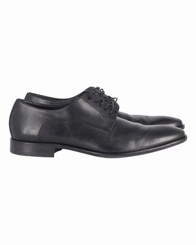 Lace Up Shoes With Dresses Hugo Boss Derby Lace-Up Formal Shoes in Black Leather