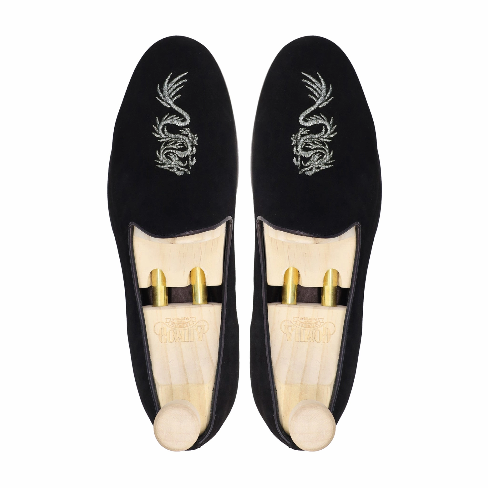 Light The Way Leather Loafers Iberica - Men's Black Kid Suede Loafer