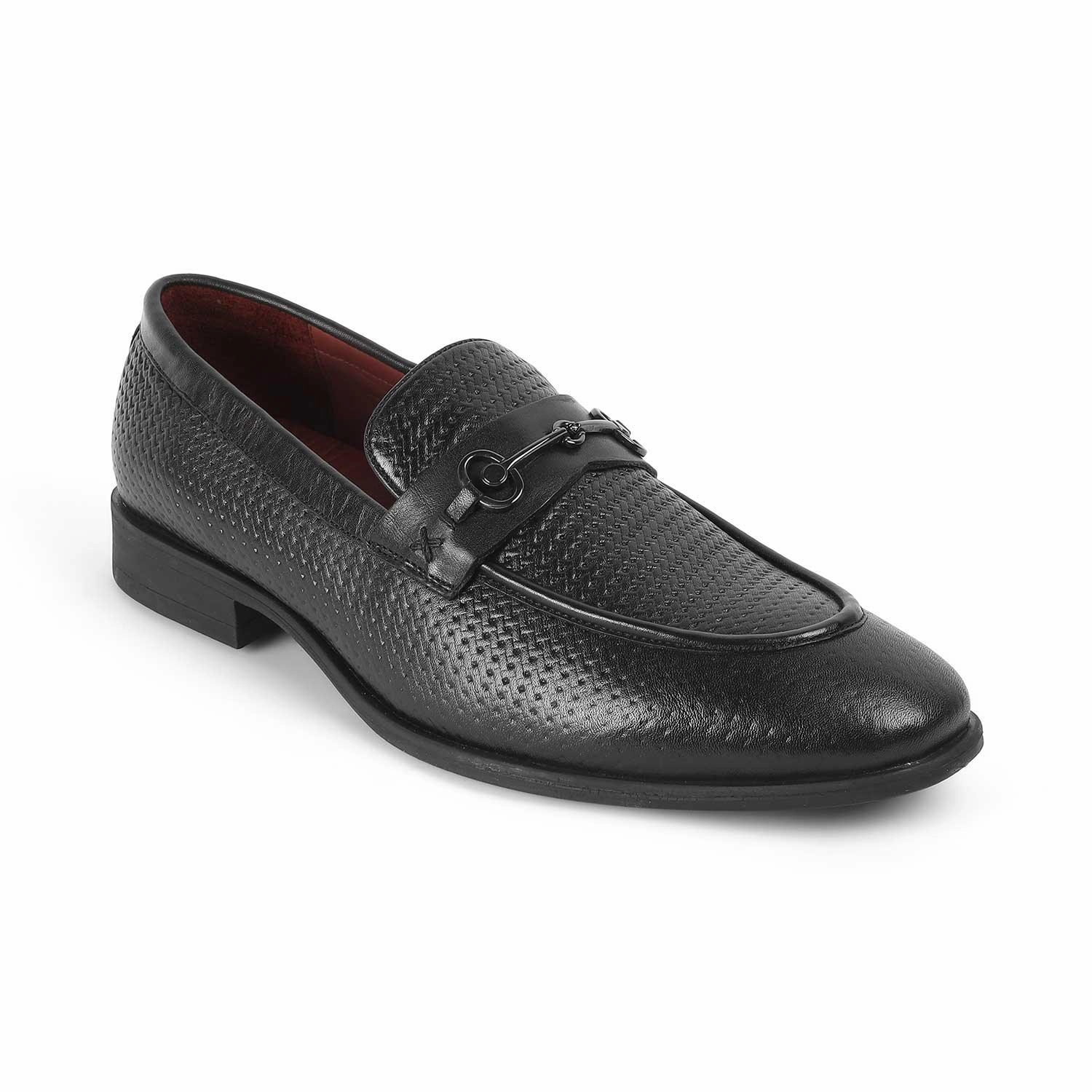 Turkish Loafers Tresmode Fetch Black Men's Textured Leather Loafers