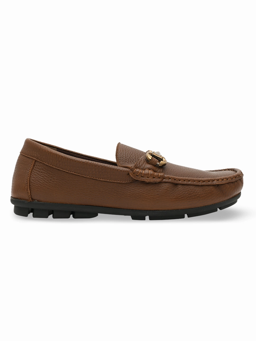 Imperio By Regal Tan Men Leather Buckled Driving Loafers Eckhaus Latta Loafers