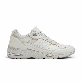 All White New Balances in UK 991 'Off White'