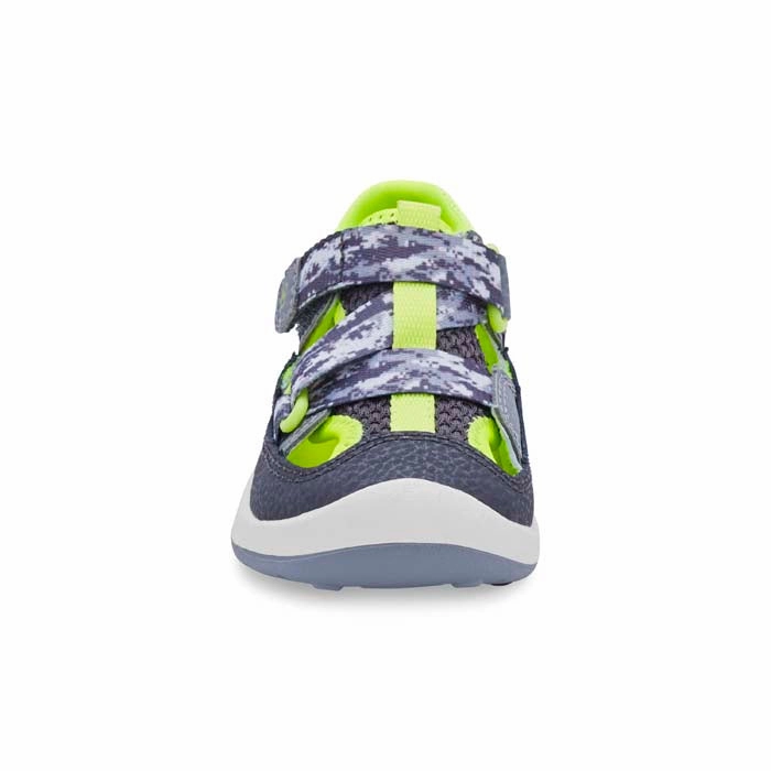 Infant Boy Stride Rite SRTech Surf in Grey Camo Gum Rubber Basketball Shoes