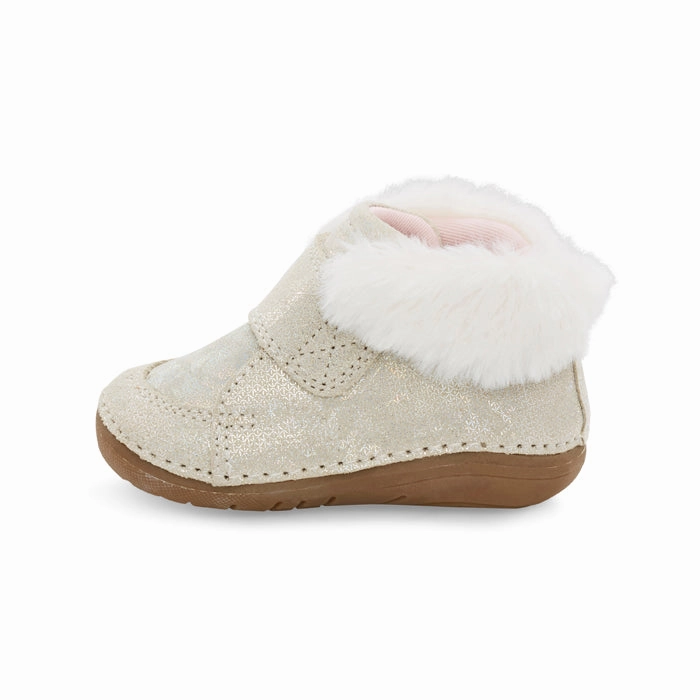 Infant Girl Stride Rite SM Mateo in Champagne Teal Cowboy Boots