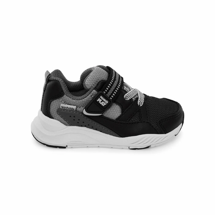 Little Boy Stride Rite M2P Journey 2 Adapt in Black Classic Low Sneakers