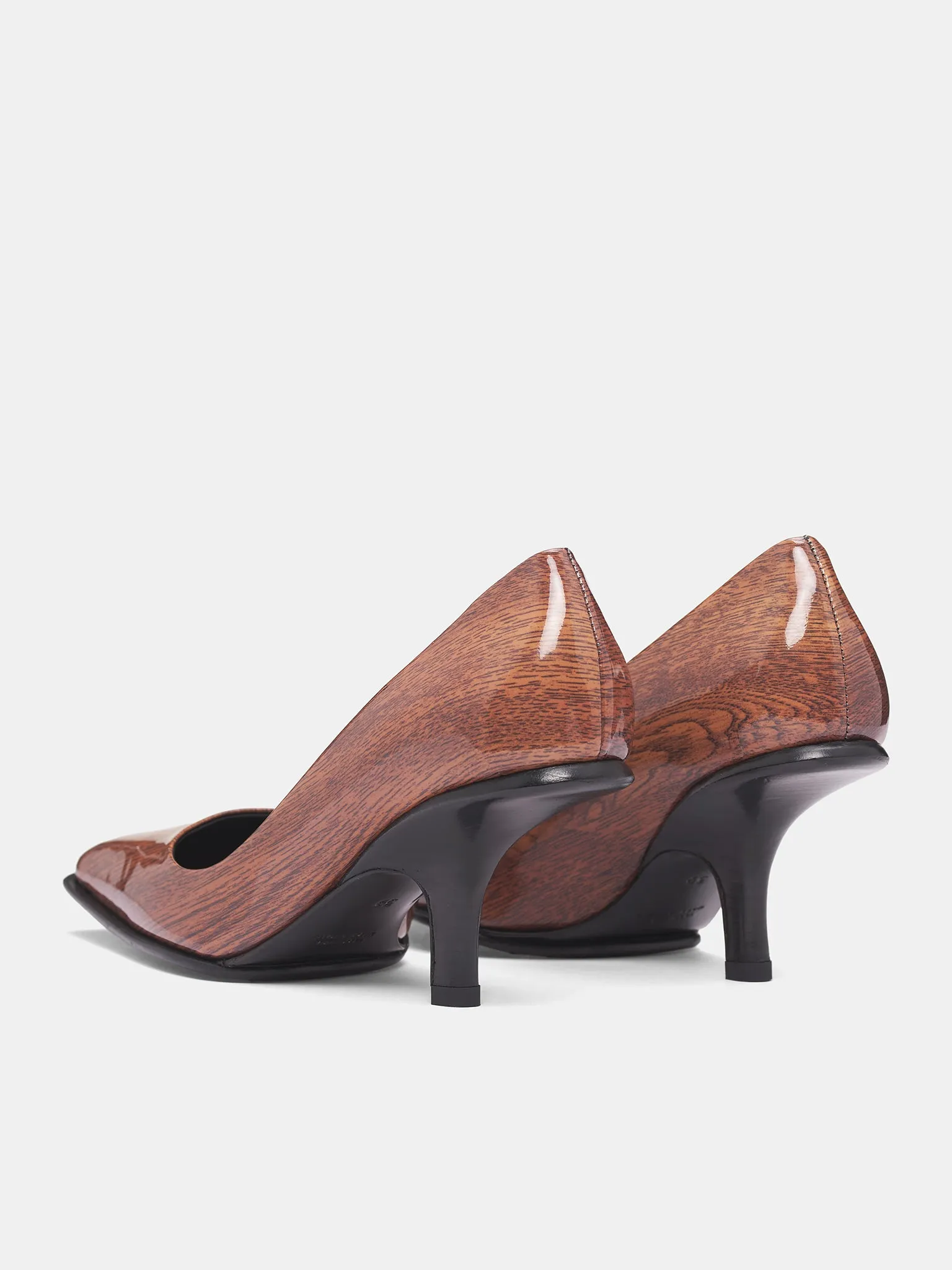 Patent Wood Grain Fanta Heels (FANTA-WOOD) Women-walking