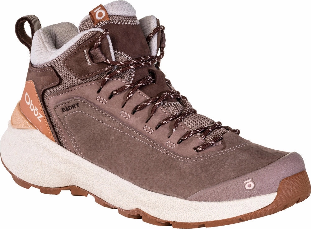 Oboz Women's Cottonwood Mid Waterproof Hiking Boots in Fig Waterproof Chef Shoes