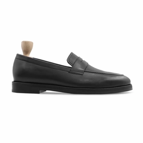 Red Loafers Krag - Men's Black Calf Leather Loafer