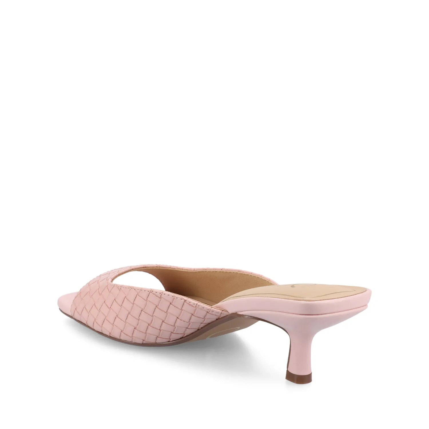 High Heel Confidential Sarees LARNA FAUX LEATHER PEEP TOE KITTEN HEELS