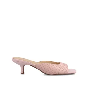 LARNA FAUX LEATHER PEEP TOE KITTEN HEELS High Heeled Shoes