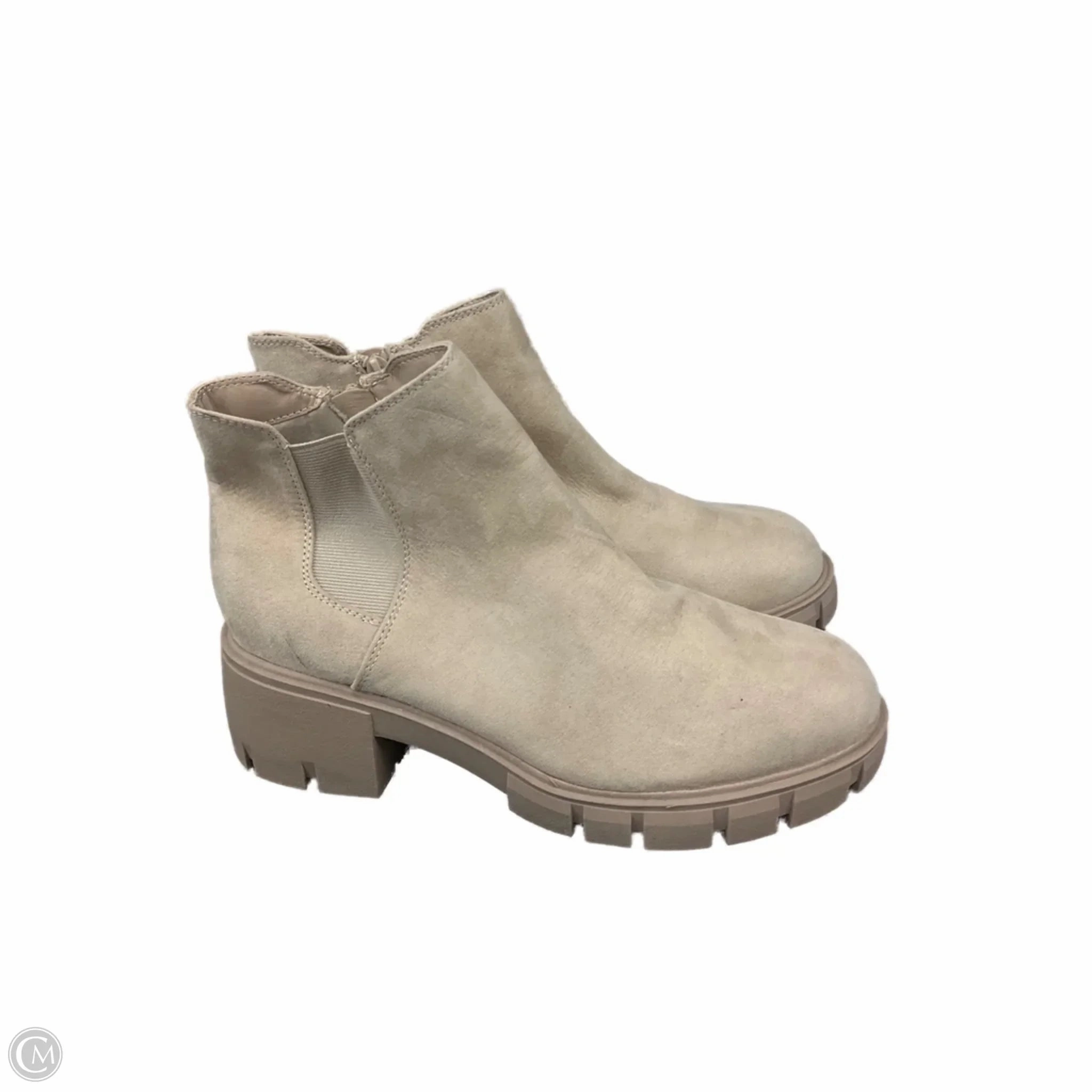 Boots Ankle Heels By Madden Girl In Tan, Size: 11 Dress Cowboy Boots