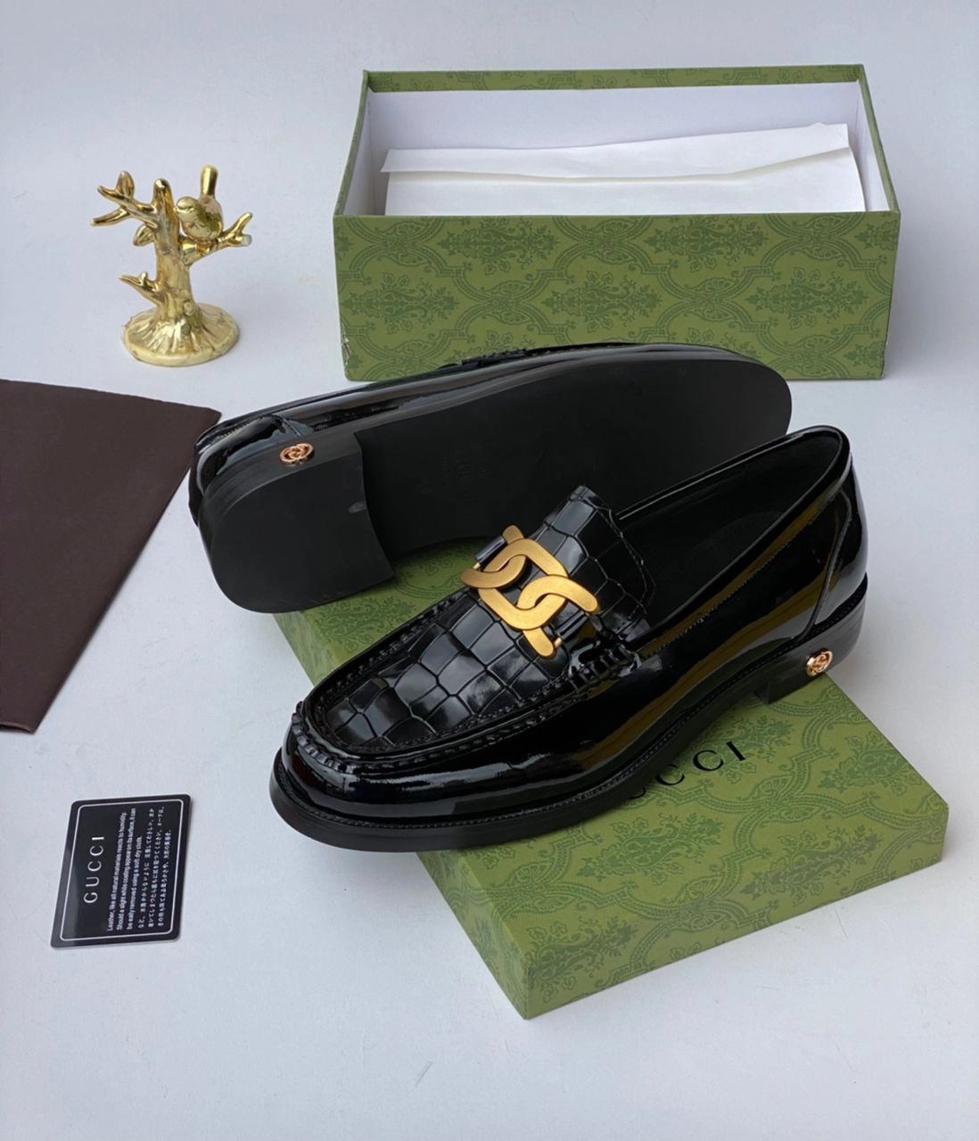 Narrow Width Loafers Gucci Men Leather Loafers