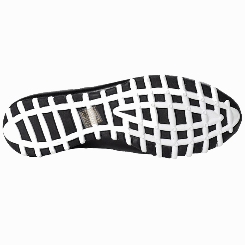 Litfoot Women's Oxford LF9010 Black Leather Leather Casual Slip On Shoes