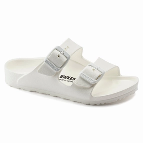 Little Girl Birkenstock Arizona EVA Narrow White Slingback Wedge Sandals